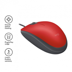 Mysz Logitech  M110 Silent Czerwona