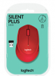 Mysz Logitech M330 Silent Plus Czerwona - 2.4GHZ,M-R0051