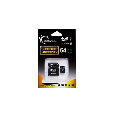 Karta Pamięci G.Skill Micro SDXC 64GB Class 10 UHS-1 + adapter