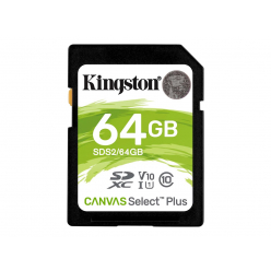 Karta pamięci Kingston 64GB SDXC Canvas Select Plus 100R C10 UHS-I U1 V10