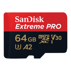 Karta pamięci EXTREME PRO microSDXC 64GB 170/90 MB/s A2 C10 V30 UHS-I U3