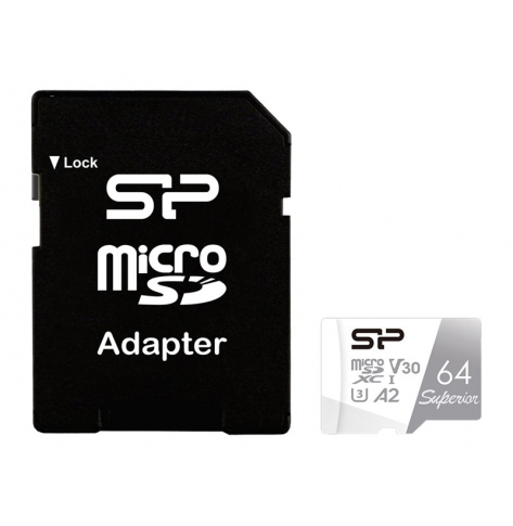 Karta pamięci Silicon Power Superior Micro SDXC 64GB UHS-I A2 V30