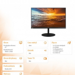 Monitor Lenovo ThinkVision P27u-10 27 UHD WLED IPS