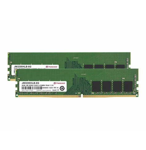Pamięć TRANSCEND 16GB KIT JM DDR4 3200Mhz U-DIMM 1Rx8 1Gx8 CL22 1.2V 