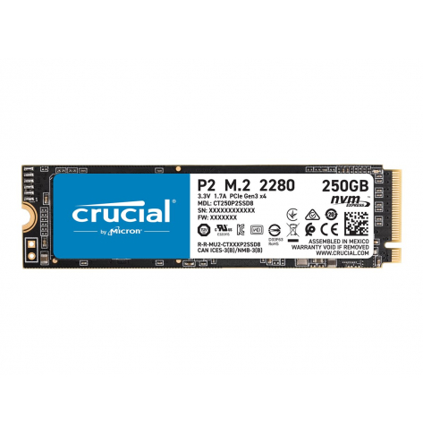 Dysk SSD CRUCIAL P2 250GB 3D NAND NVMe PCIe M.2 SSD
