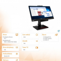 Monitor Lenovo ThinkCentre Tiny-in-One 21.5 FHD Touch WLED