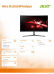 Monitor Acer Nitro EI322QURPbmiippx 31.5 VA LED 1ms 1000:1 2xHDMI 2xDisplayPort 