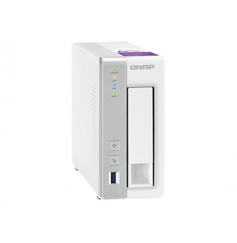 Dysk sieciowy Qnap TS-131P NAS 1Bay ARM Cortex-A15 DualCore 1.7GHz 1GB RAM SATA 6Gb/s 1xGbE LAN 3xUSB3.0