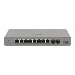 Switch Cisco Meraki Go - GS110-8P 8 portów 10/100/1000 (PoE+) 2 porty SFP (mini-GBIC) (uplink)