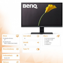 Monitor BenQ GW2780E Spec 27 LED 5m 50000:1 DVI