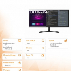 Monitor LG 34WN700-B 34 IPS QHD 2xHDMI DP