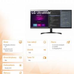 Monitor LG 34WN700-B 34 IPS QHD 2xHDMI DP