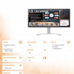 Monitor LG 34WN650-W 34 IPS 2xHDMI DP
