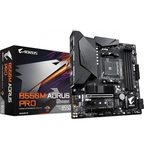 Płyta główna Gigabyte B550M AORUS PRO-P AM4 DDR4 2xM.2 4xSATA HDMI ATX MB