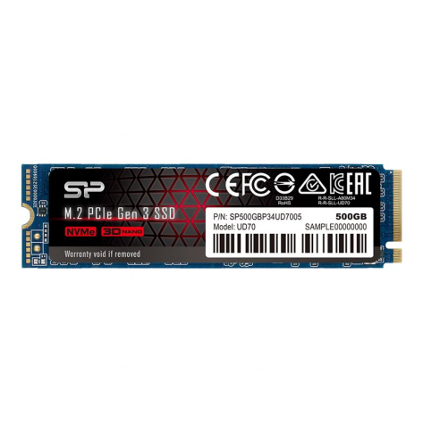 Dysk SSD Silicon Power UD70 500GB M.2 PCIe Gen3 x4 NVMe 3400/3000 MB/s