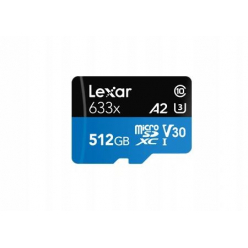 Karta pamięci Lexar 633X microSDHC/SDXC w/adap (V30) R95/W45 _512GB