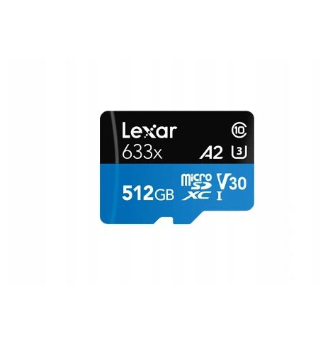 Karta pamięci Lexar 633X microSDHC/SDXC w/adap (V30) R95/W45 _512GB