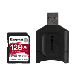 Karta pamięci Kingston128GB SDXC React Plus SDR2 + MLP SD Reader