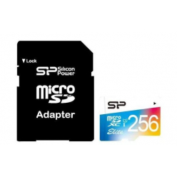 Karta pamięci Silicon Power Micro SDXC 256GB Class 1 Elite UHS-1 + Adapter