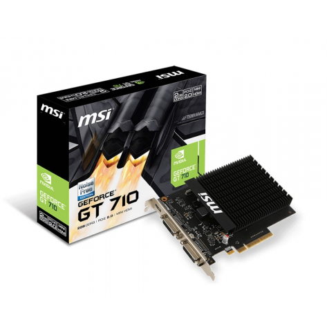 Karta graficzna MSI GeForce GT 710, 2GB DDR3 (64 Bit), miniHDMI, DVI