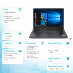 Laptop LENOVO ThinkPad E14 G2 14 FHD i7-1165G7 8GB 256GB W10P 1Y