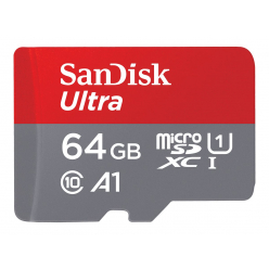 Karta pamięci SanDisk Ultra 64GB microSDXC 120MB/s A1 Class 10 UHS-I + SD Adapter