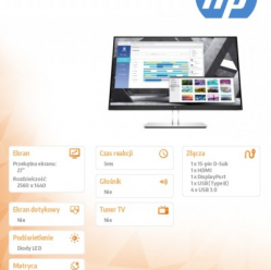 Monitor HP E27q G4 27 IPS QHD 3yr