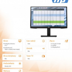 Monitor HP P22 G4 21.5 IPS FHD 3yr