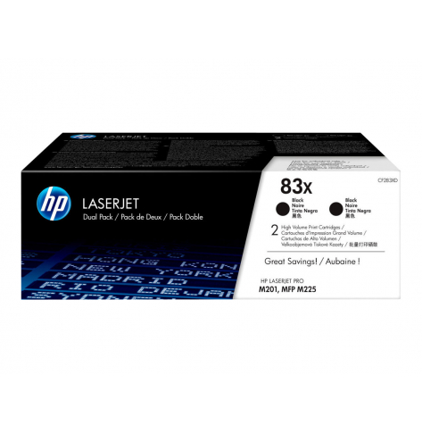 Toner HP 83X Czarny 2-Pak