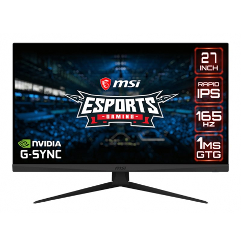 Monitor MSI Optix G273QF 27 IPS Flat 165hz 1ms 2xHDMI DP Black 3y