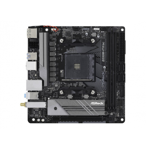 Płyta główna ASROCK B550M-ITX/ac AM4 Socket DDR4 4733+ 4.0 x16 PCIe DisplayPort 1.4 HDMI 7.1 CH HD 4 SATA3 6 USB 3.1 Gen1 mITX MB