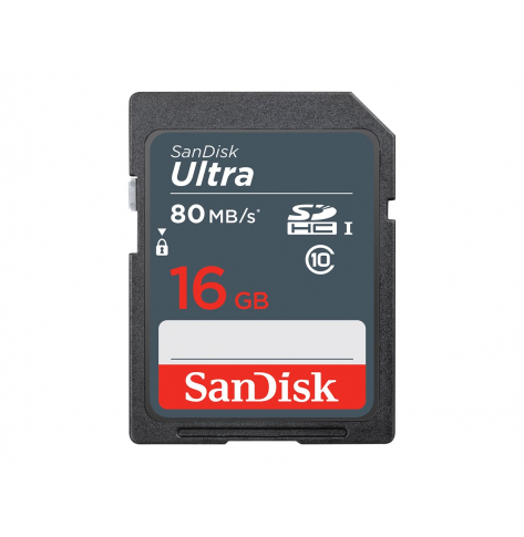 Karta pamięci SANDISK Ultra 16GB SDHC Memory Card 80MB/s 
