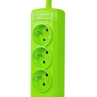 Listwa zasilająca Armac power strip ARCOLOR 3 3.0m green 3x 230V french Outlets