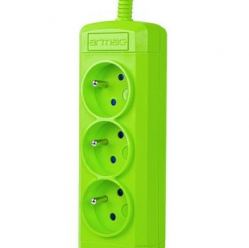 Listwa zasilająca Armac power strip ARCOLOR 3 3.0m green 3x 230V french Outlets