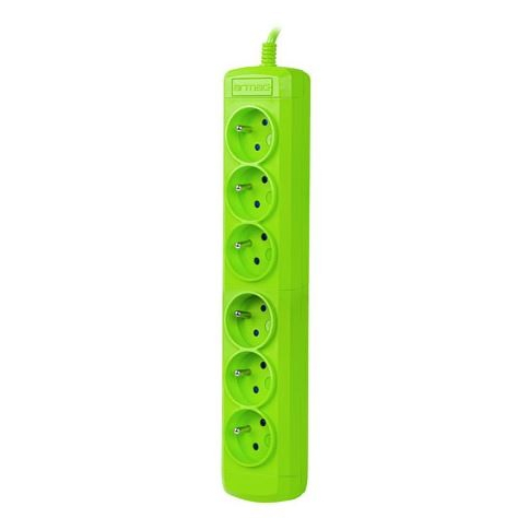 Listwa zasilająca Armac power strip ARCOLOR6 3.0m green 6x 230V french Outlets