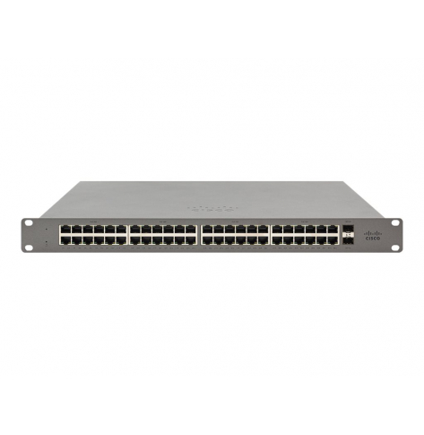 Switch CISCO Meraki Go - GS110-48P 48 portów 10/100/1000 (PoE+) 2 porty SFP (mini-GBIC) (uplink)