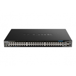 Switch smart wieżowy zarządzalny D-LINK 44 porty 10/100/1000 (PoE+) 4 porty 2.5GBase-T (PoE+) 2 porty 10 Gigabit Ethernet 2 porty 10 Gigabit SFP+