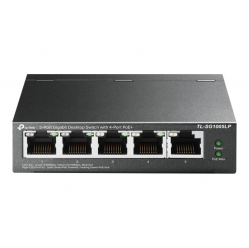 Switch TP-LINK TL-SG1005LP 5-Port Gigabit Desktop Steel Case Switch with 4-Port PoE+ 40W PoE budget (P)