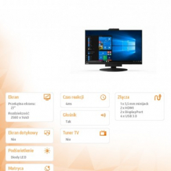 Monitor Lenovo ThinkCentre Tiny-in-One 27 WLED