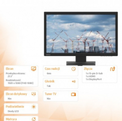 Monitor Lenovo ThinkVision E22-28 21.5 WLED