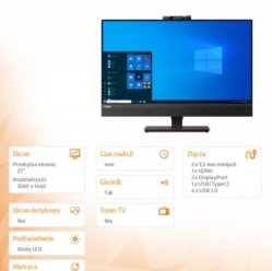 Monitor Lenovo ThinkVision T27hv-20 27 QHD