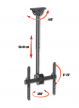 Uchwyt sufitowy do TV LED/LCD/PLAZMA Techly, 32-55'', 50kg, regulowany, VESA