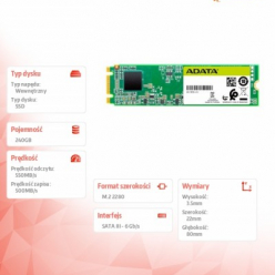 Dysk SSD ADATA SU650 240GB M.2 SATA SSD 550/510 MB/s