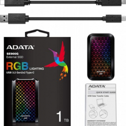 Dysk zewnętrzny ADATA SSD SE900 1TB USB3.2-A/C RGB