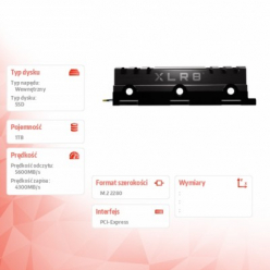 Dysk SSD PNY XLR8 CS3040 1TB M.2 NVMe 4xGen4 Internal Solid State Drive With Heatsink 