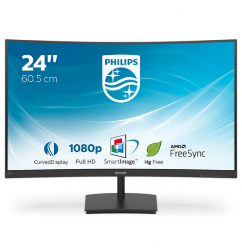 Monitor PHILIPS 241E1SC 23.6 Curved VA WLED D-SUB HDMI