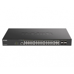 Switch zarządzalny D-LINK 24 porty 10/100/1000 (PoE+) 4 porty combo Szybki Ethernet/ Gigabit SFP