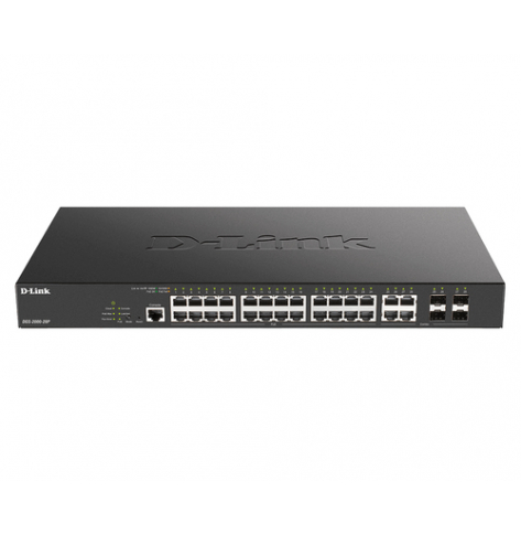 Switch zarządzalny D-LINK 24 porty 10/100/1000 (PoE+) 4 porty combo Szybki Ethernet/ Gigabit SFP