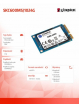 Dysk SSD KINGSTON KC600 1024GB SATA3 mSATA SSD