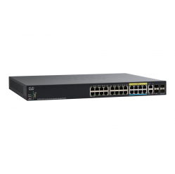 Switch wieżowy zarządzalny Cisco 16 portów 10/100/1000 (PoE+) 8 portów 100/1000/2.5G/5G 2 porty combo 10 Gigabit SFP+ 2 porty 10 Gigabit SFP+